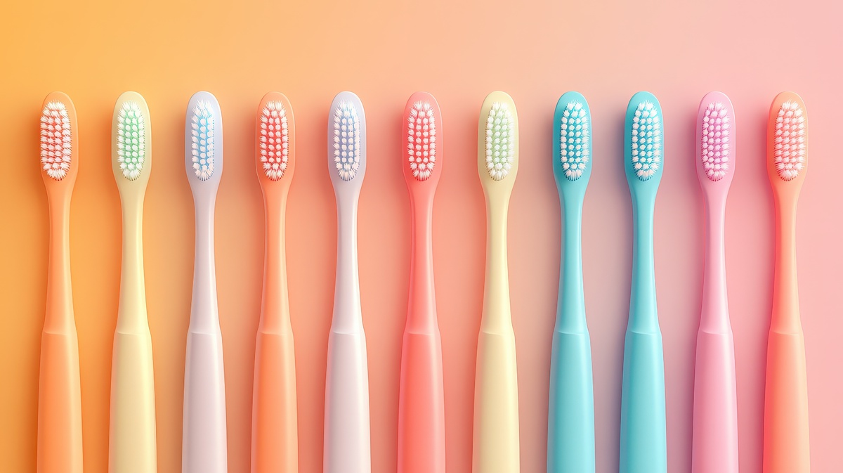 Minimalist Anime Vector Electric Toothbrushes Illustration in Adobe Illustrator Style with Fun Playful Colors and Clean Background